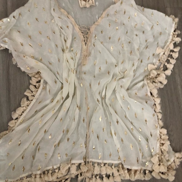 NWT Z&L Europe Cover-Up - with Tassel Details and Criss-Cross closing L - Picture 2 of 12